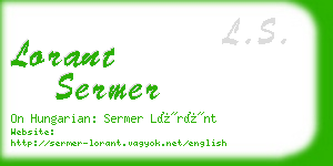 lorant sermer business card